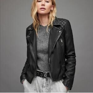All Saints Conroy Leather Biker Jacket 2